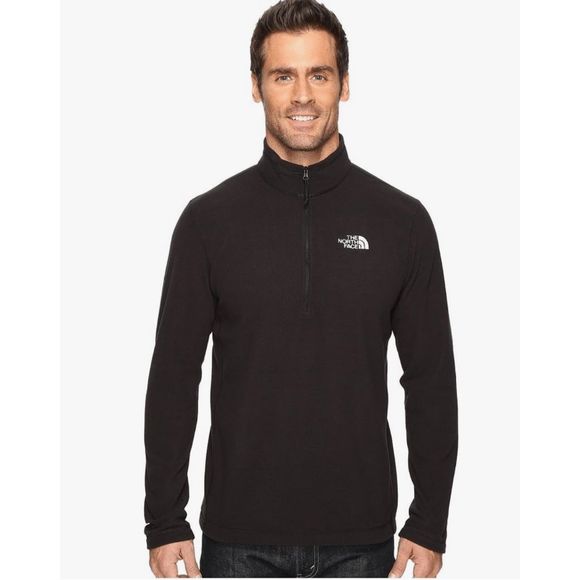 NEW Men's Medium THE NORTH FACE Glacier 1/4 Zip Jacket Black NF00CP8MJK3 - Picture 2 of 3